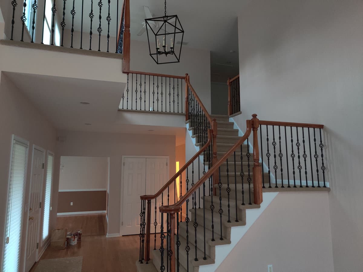 Two-story foyer and staircase
